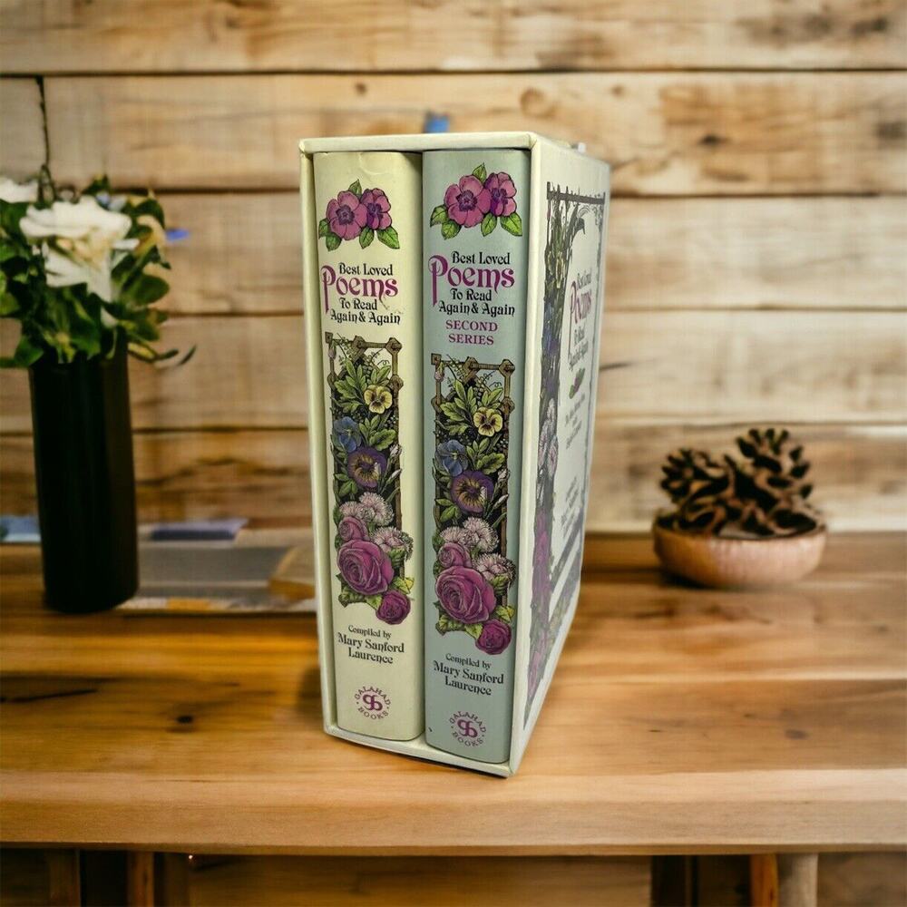 Best Loved Poems Poetry Mary Laurence Compilation Book Set Case HC Galahad Books